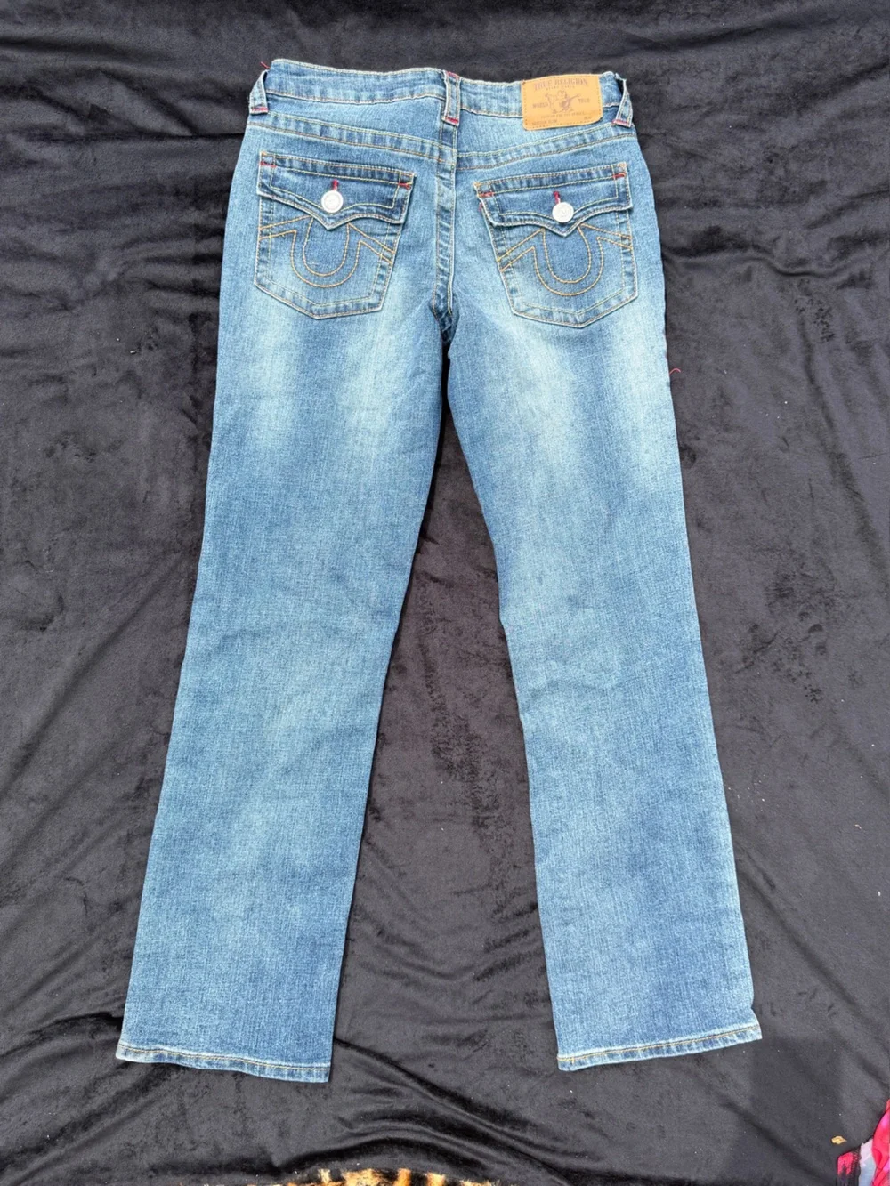 True Religion Women's Straight-Leg Jeans in Light Blue Denim